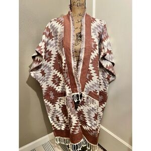 New • Free People Mystic Geo Blanket Poncho